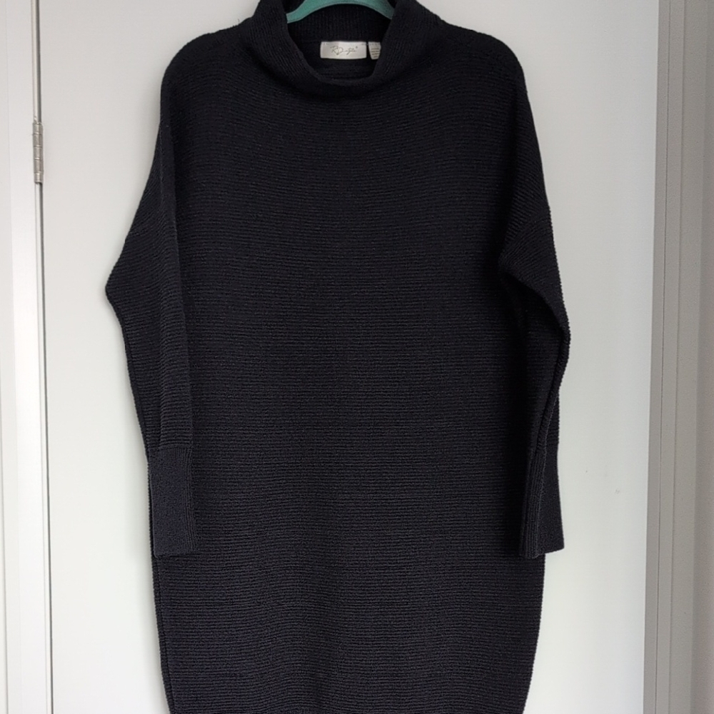 RD Style Ottoman Black Turtleneck Sweater dress